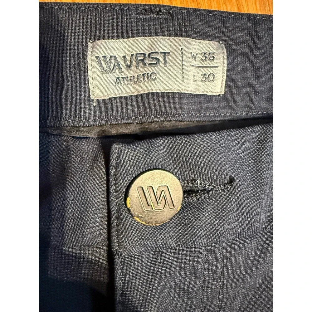 VRST Pants Mens 35x30 Black Stretch Performance 5 Pocket Commuter Casual Golf